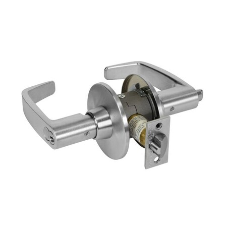 Sargent Entry Office Tubular Bored Lock Grade 1 with L Lever and L Rose with ASA Strike and Schlage Large Fo 28SF11G05LL26D